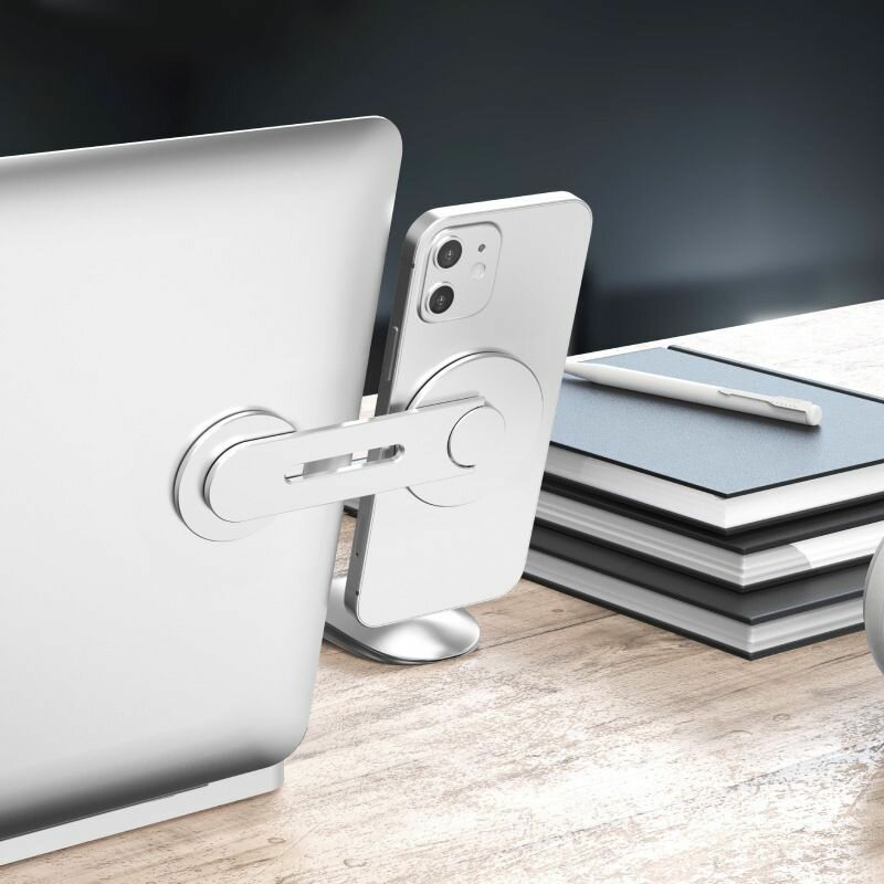 Магнитный держатель для Magsafe iPhone, iPad на ноутбук, держатель для планшета, телефона на MacBook, серебряный