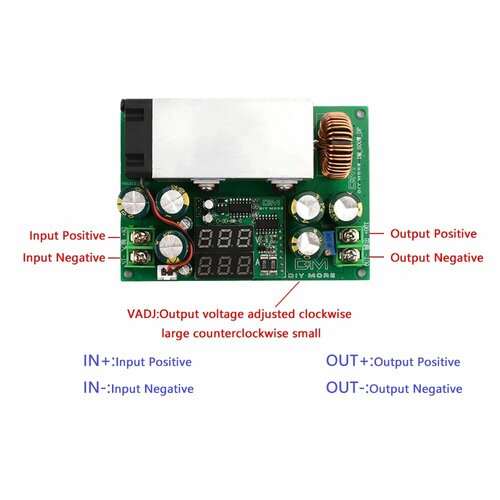 Diymore DC-DC Регулируемый понижающий преобразователь напряжения 600 Вт