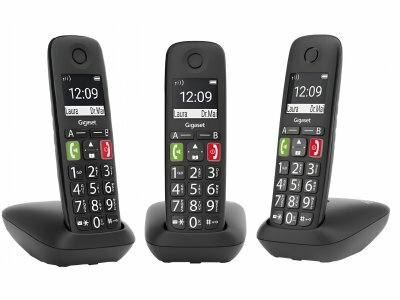 Радиотелефон Gigaset E290TRIO black (3 трубки в комплекте) черный