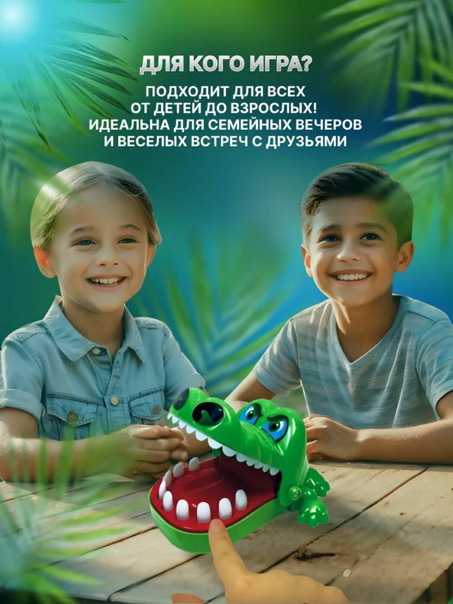 Настольная игра "Крокодил дантист", интерактивная, развитие логики и мышления — фото 1