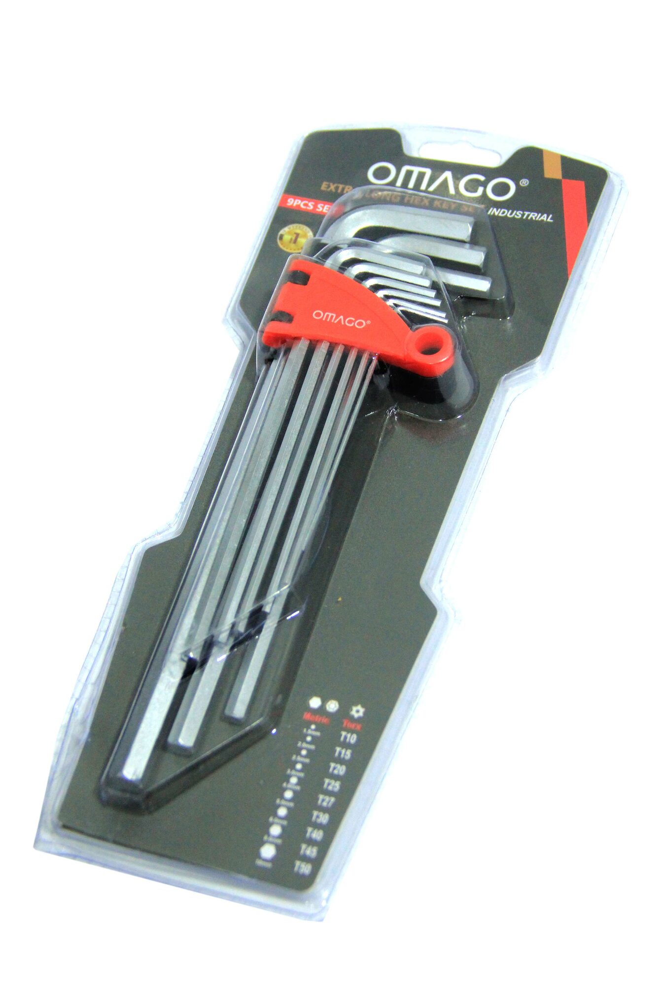 Набор ключей шестигранных Omago 9 шт 1,5 мм до 10 мм стальные