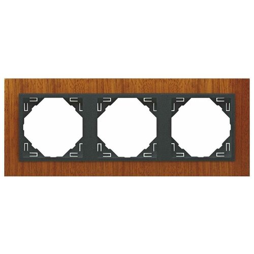 Рамка 3-постовая Efapel Logus 90 Arbore красное дерево/серый 90930 TMS