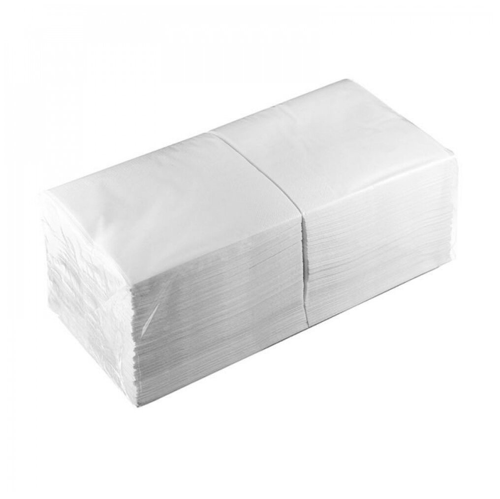 Салфетки бумажные 1 слой 24 см. 400 листов Gratias эконом белые - фотография № 1