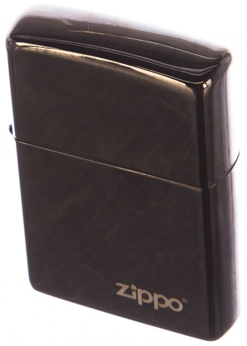 Оригинальная бензиновая зажигалка ZIPPO Classic 24756ZL ZIPPO Logo с покрытием Ebony™