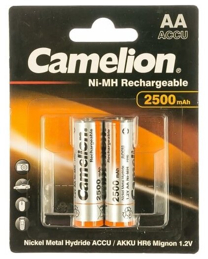 Аккумулятор Camelion AA 2500mAh Ni-Mh BL-2