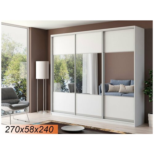 Шкаф купе Армариум белый комбинированный 200х58х240 см