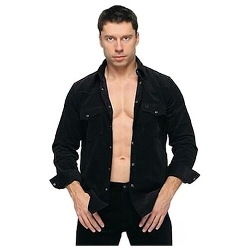 Рубашка мужская вельвет Montana 11041 Black XXL XXL Черный