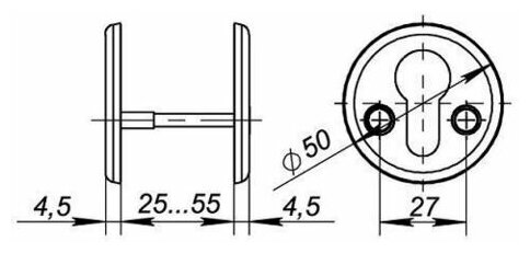 AVERS Накладка цилиндровая DP-06-C-W 27608 - фотография № 3