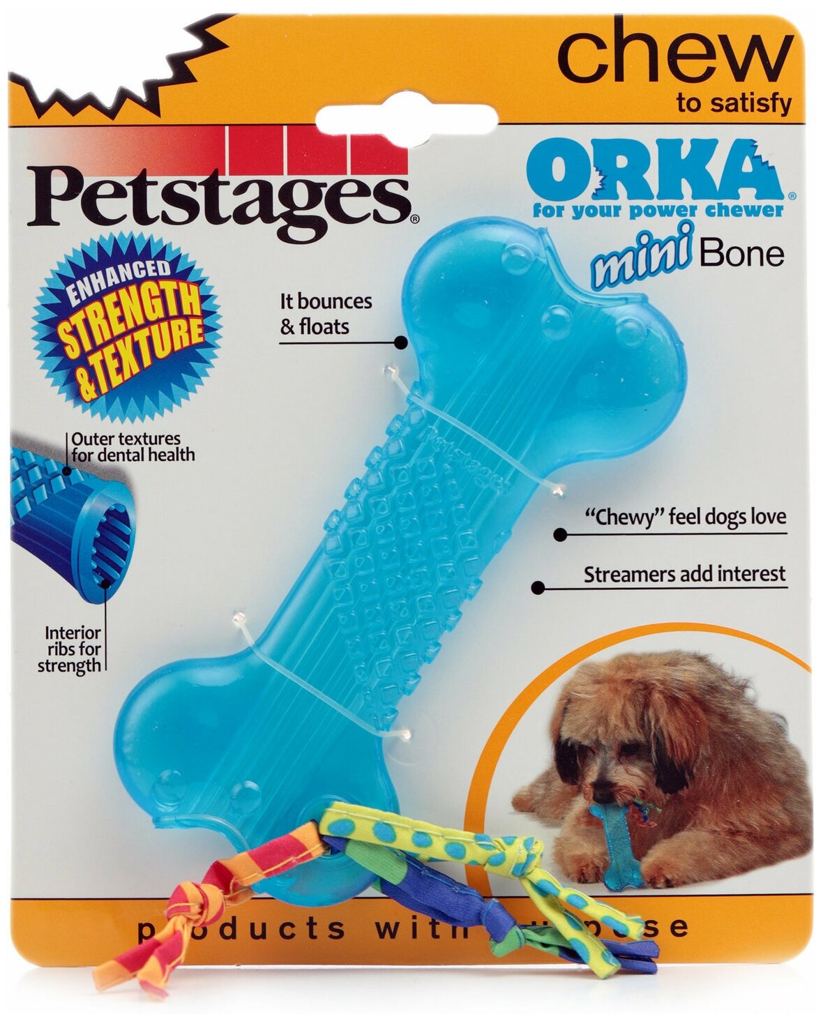 Petstages игрушка для собак Mini "орка косточка" 10 см - фотография № 7