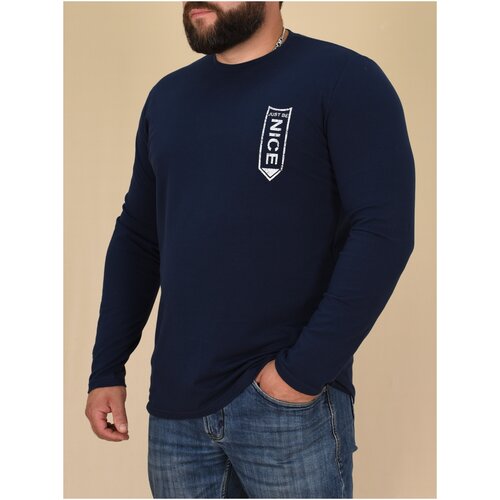 Лонгслив LIDЭКО лонгслив мужской, футболка, фуфайка, размер 96/176, белый, синий