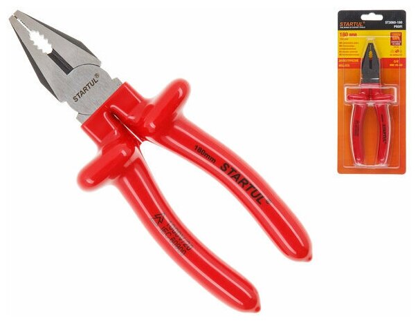 Плоскогубцы комбинированные диэлектрические 180 мм STARTUL Profi (ST3060-180)
