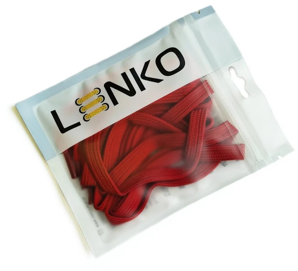 Шнурки LENKO красные плоские 180 см - фотография № 5