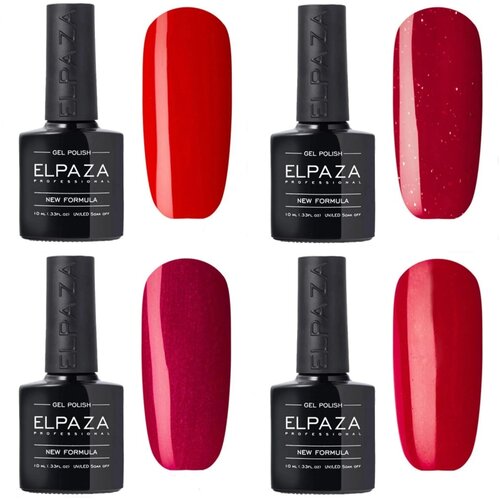 Elpaza Professional / набор гель-лаков / серия classic. 4 шт по 10мл.Цвета: 150-романтика;130- классика;112-романтика;105- поцелуй.