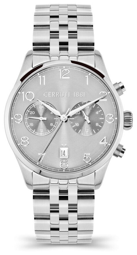 Наручные часы Cerruti 1881 Часы наручные мужские CERRUTI 1881 CIWGK2113604, серый, серебряный