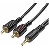 Фото #9 Аудио-кабель AUX Mini Jack 3.5 - 2 RCA, Borofone BL11, 150 см, черный.