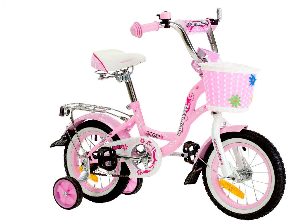 Велосипед Nameless Lady 14 розовый/белый