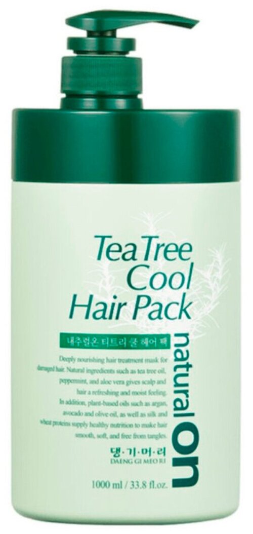 Маска для волос DAENG GI MEO RI NATURALON TEA TREE COOL HAIR PACK, 1000МЛ.