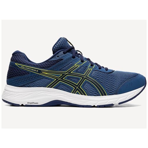 фото Кроссовки беговые мужские asics gel-contend 6 grand shark/vibrant yellow (us12,0)