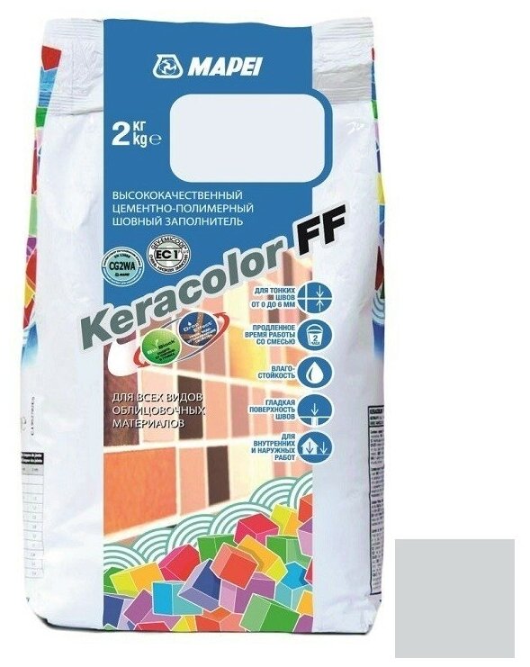 Затирка Mapei Keracolor FF №110 Манхэттен 2 кг - фотография № 7