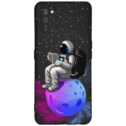 Силиконовый чехол Mcover на Samsung Galaxy M03s с рисунком С книгой в космосе силиконовый чехол mcover для samsung galaxy a52 с рисунком с книгой в космосе