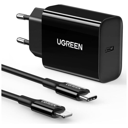 Сетевое зарядное устройство UGREEN CD137 (50698) с кабелем USB-C - Lightning