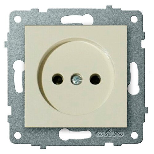 Розетка 1 пост OVIVO Loft без заземления крем