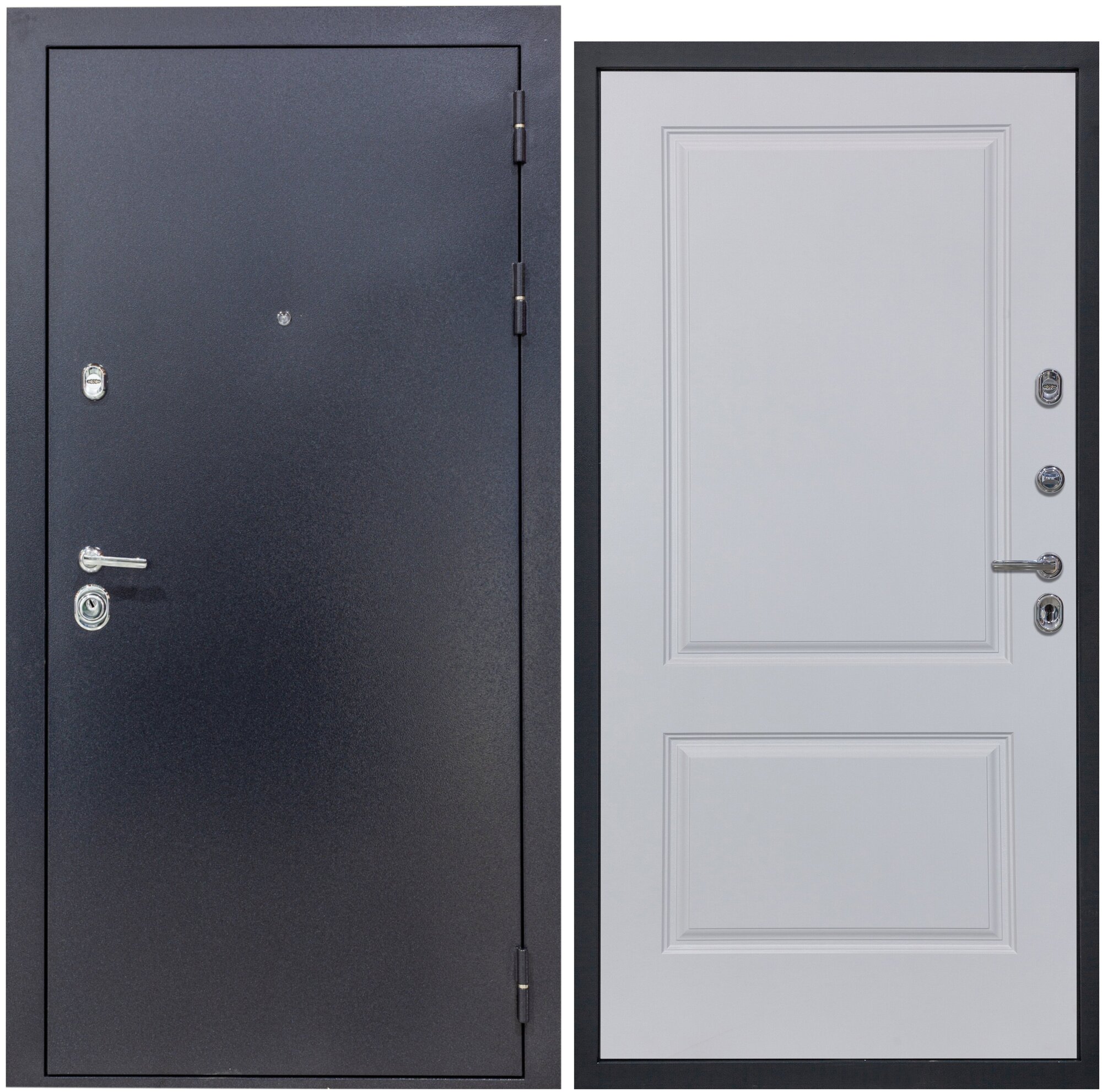 Дверь входная металлическая DIVA 40 2050x960 Правая Титан - Д7 Белый Софт, тепло-шумоизоляция, антикоррозийная защита для квартиры и дома