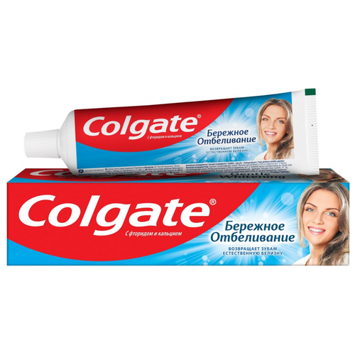 COLGATE Зубная паста Бережное отбеливание 100мл,6 штук зубная паста colgate лечебное отбеливание 100 мл