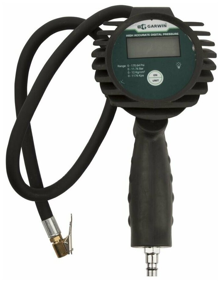 GARWIN PRO 806006-03 Пистолет для накачки шин с цифровым манометром, 12 бар - фото №2