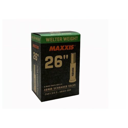 Камера MAXXIS 26х1.5/2.50 Welter weight LSV 48 0,8 мм автониппель EIB00137100 велокамера maxxis welter weight 26x1 5 2 5 40 63 559 0 8 presta 48 мм