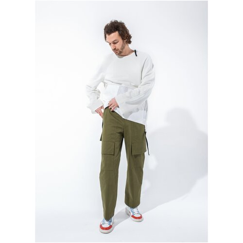 Брюки D11 бренд 1377, размер S, цвет оливковый