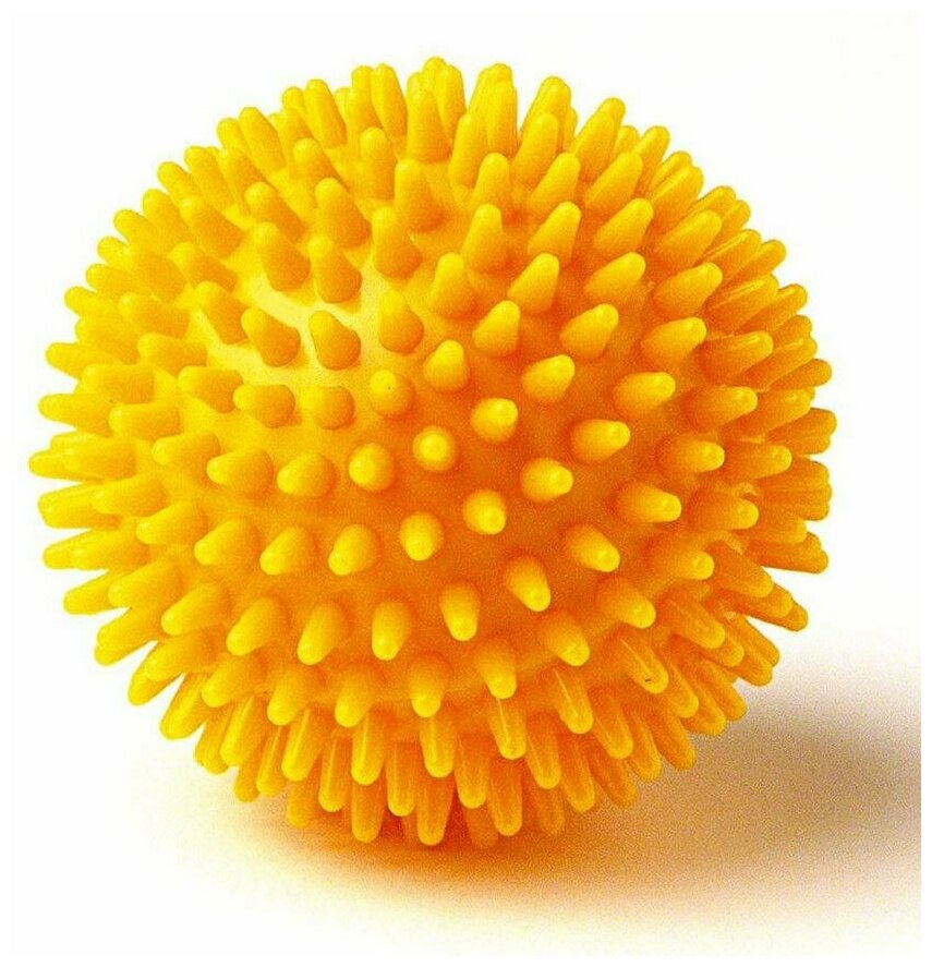 Мяч массажный, L0108, диаметр 8 см, желтый - фотография № 2