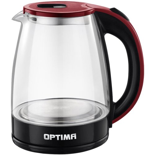 Чайник OPTIMA EK-1832G бордовыйчерный стекло 114000₽