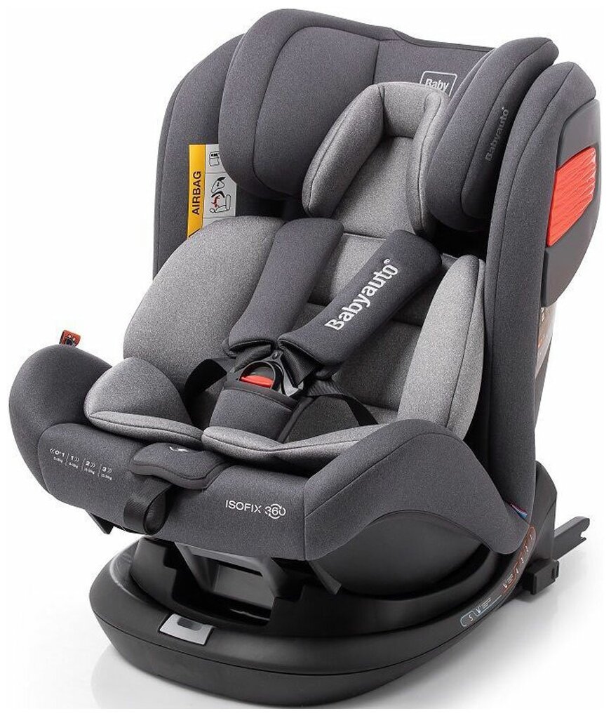 Автокресло 0+/1/2/3 BabyAuto Giroto 360 Anthracite 1614