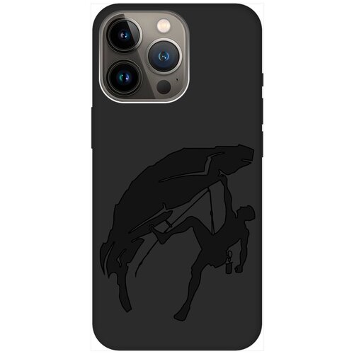 Силиконовый чехол на Apple iPhone 14 Pro Max / Эпл Айфон 14 Про Макс с рисунком Climbing Soft Touch черный силиконовый чехол на apple iphone 14 pro max эпл айфон 14 про макс с рисунком climbing w soft touch черный