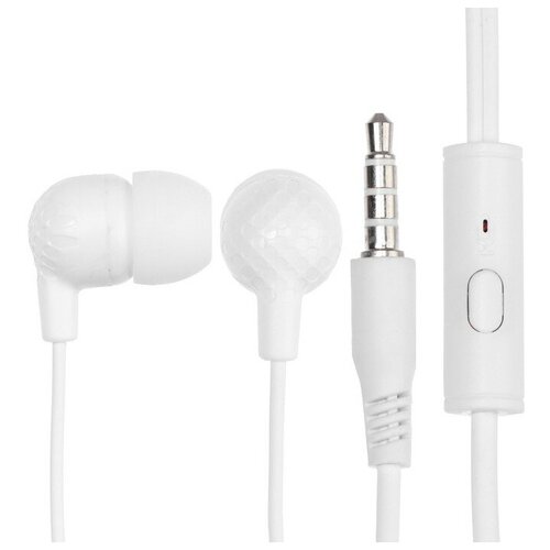 Наушники mObility mt-26 вакуумные микрофон 35 мм 1 м белые 49400₽