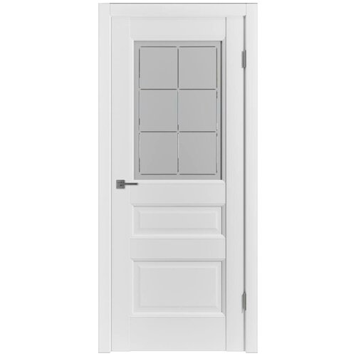 Межкомнатная дверь VFD Emalex 3 до, Айс белый 2000*900. Комплект (полотно, коробка, наличник)
