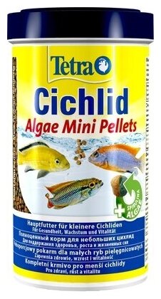 Tetra (корма) Корм для всех видов небольших цихлид, мелкие мульти шарики Cichlid Algae Mini 197480, 0,17 кг, 36387 (2 шт)
