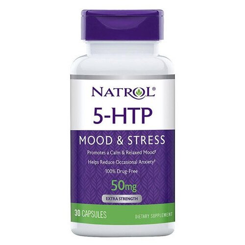 Natrol 5-HTP 50mg 45 caps/ Капсулы 5-HTP для настроения и стресса 50 мг 45 капс 5 htp natrol 100 мг со вкусом ягод 30 шт