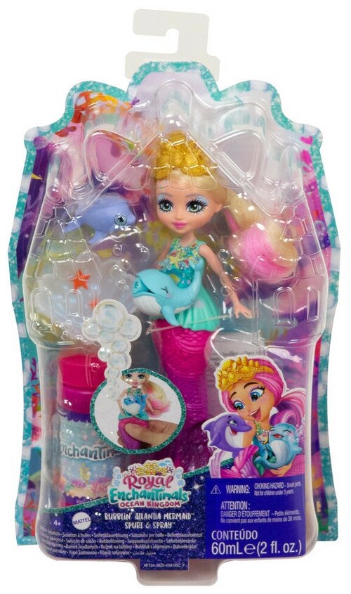 Кукла Mattel Enchantimals Русалочка с волшебными пузырьками HFT24