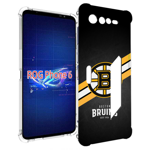 Чехол MyPads бостон-брюингс мужской для Asus ROG Phone 6 задняя-панель-накладка-бампер