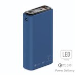 Внешний аккумулятор power bank QS-30/ 30000mAh/ 18W QuickCharge3.0/PowerDelivery/ LCD/ глубокий синий - изображение