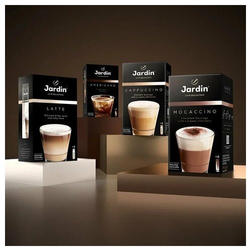 Кофе растворимый JARDIN "3 в 1 Американо", комплект 9 шт., комплект 8 пакетиков по 15 г (упаковка 120, 1691-10 - фотография № 6
