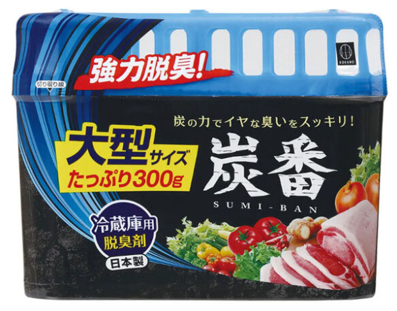 Kokubo Sumi-Ban Угольный поглотитель запаха для холодильника от сырого мяса и сильно пахнущих продуктов 300 гр