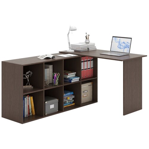 Угловой письменный стол Прайм 49 Дуб Сонома (ШхВхГ) 119,6х74х143,4 см