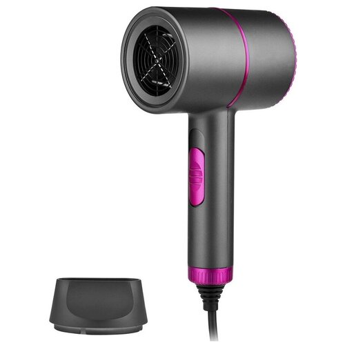 Фен для волос профессиональный 3 температурных режима Компактный электрофен с ионизацией Парикмахерская укладка Серый 237900₽