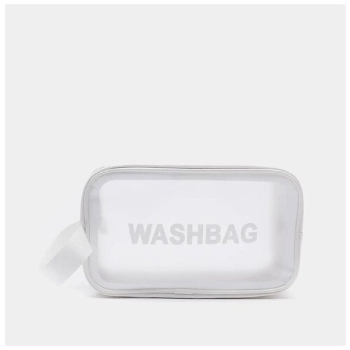 Сумочка косметичка белая 20,5*7*13см клатч пенал Washbag