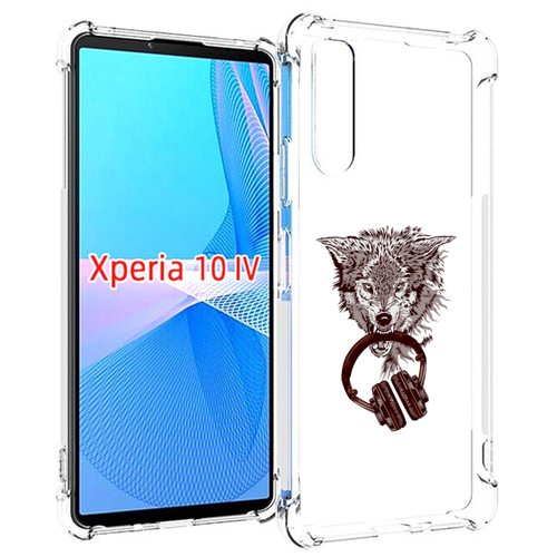 Чехол MyPads дикий волк для Sony Xperia 10 IV (10-4) задняя-панель-накладка-бампер