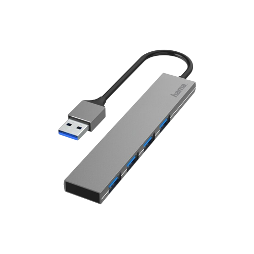 Разветвитель USB 3.0 Hama H-200114 4 порт. серый