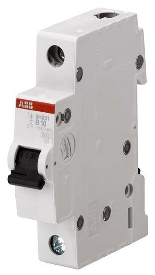 SH201 B6 Автоматический выключатель 1-полюсный, 6А, 6кА (хар-ка B) ABB, 2CDS211001R0065